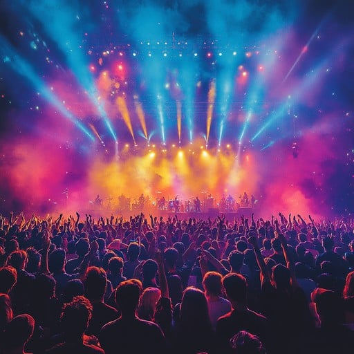 Event με πολύχρωμα φώτα και κοινό